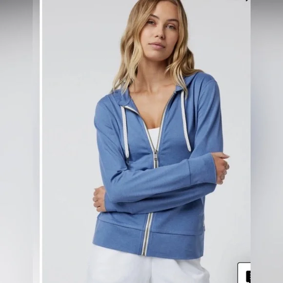 VUORI HALO PERFORMANCE HOODIE 2.0 BLUE QUARTZ HEATHER - Picture 1 of 4